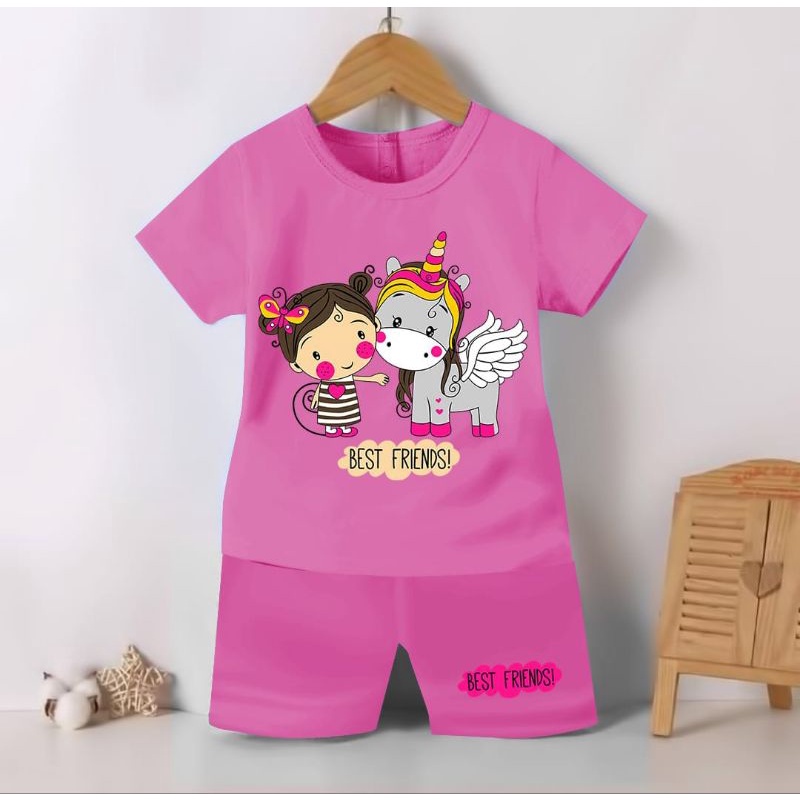 SETELAN DISTRO ANAK PREMIUM UNICORN PINK | BAJU ANAK CEWEK COWOK | BAJU ANAK MURAH | BAJU ANAK LUCU