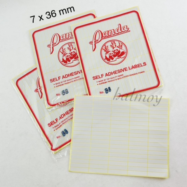 

STICKER LABEL / NAMA NO. 88 7 X 36 MM ( 7 LEMBAR )