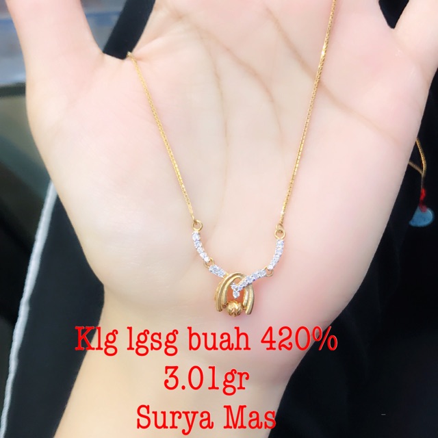 Kalung langsung buah emas 420%