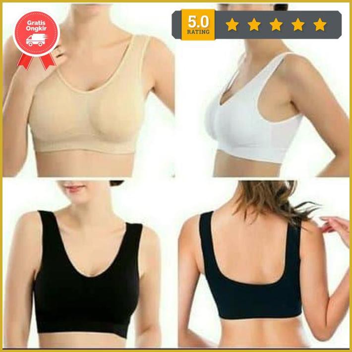 Pakaian Dalam Wanita Sport Genie Bra Classic Pastel Bra Yoga Baju Gym Premium