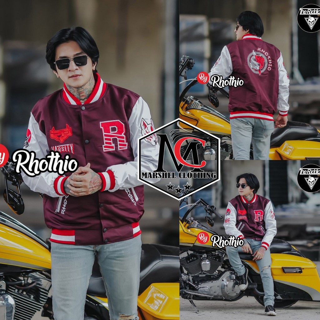 RCL - JAKET VARSITY FULL BORDIR RHOTHIO PARASUT SUPER TASLAN QUALITY PREMIUM PRIA M.L.XL