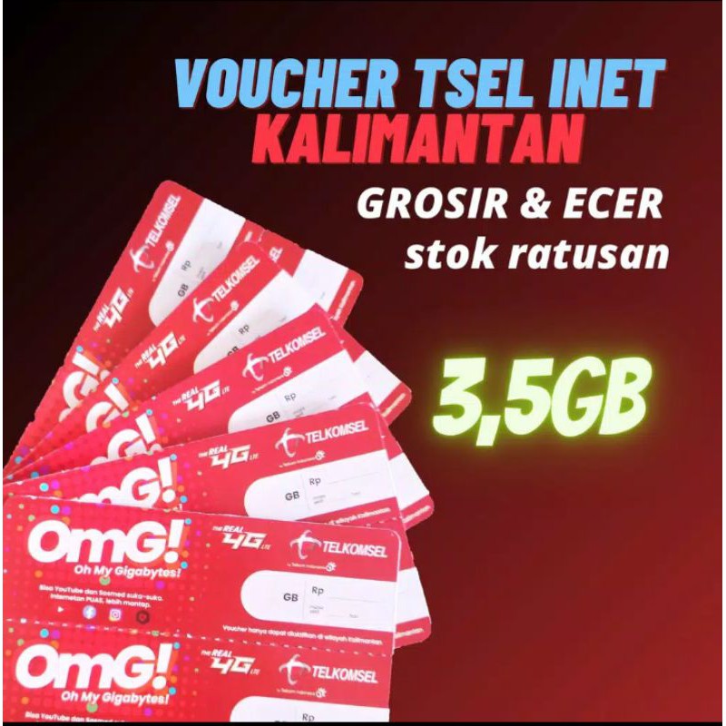 VOUCHER TELKOMSEL 3.5GB ZONA KALIMANTAN JARINGAN 4GLTE