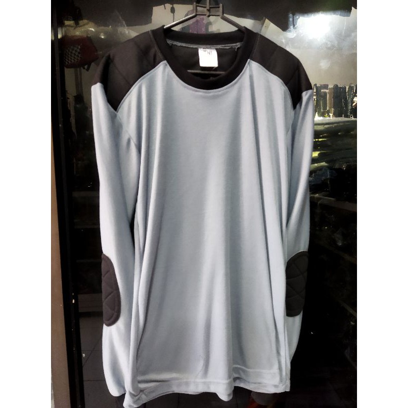 KAOS LENGAN PANJANG ABU TUA KOMBINASI HITAM