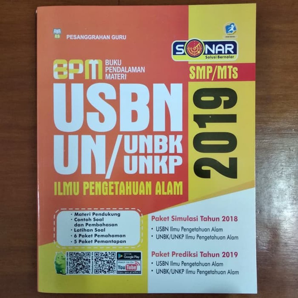 Buku UN SMP   Buku Pendalaman Materi USBN UNBK UNKP IPA SMP 2019 Murah