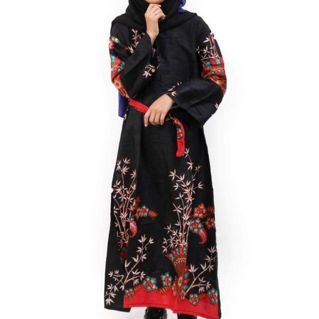 BATIK COUPLE KELUARGA sania ruffle ori ndoro jowi dnt motif KIPAS-Gamis Anak