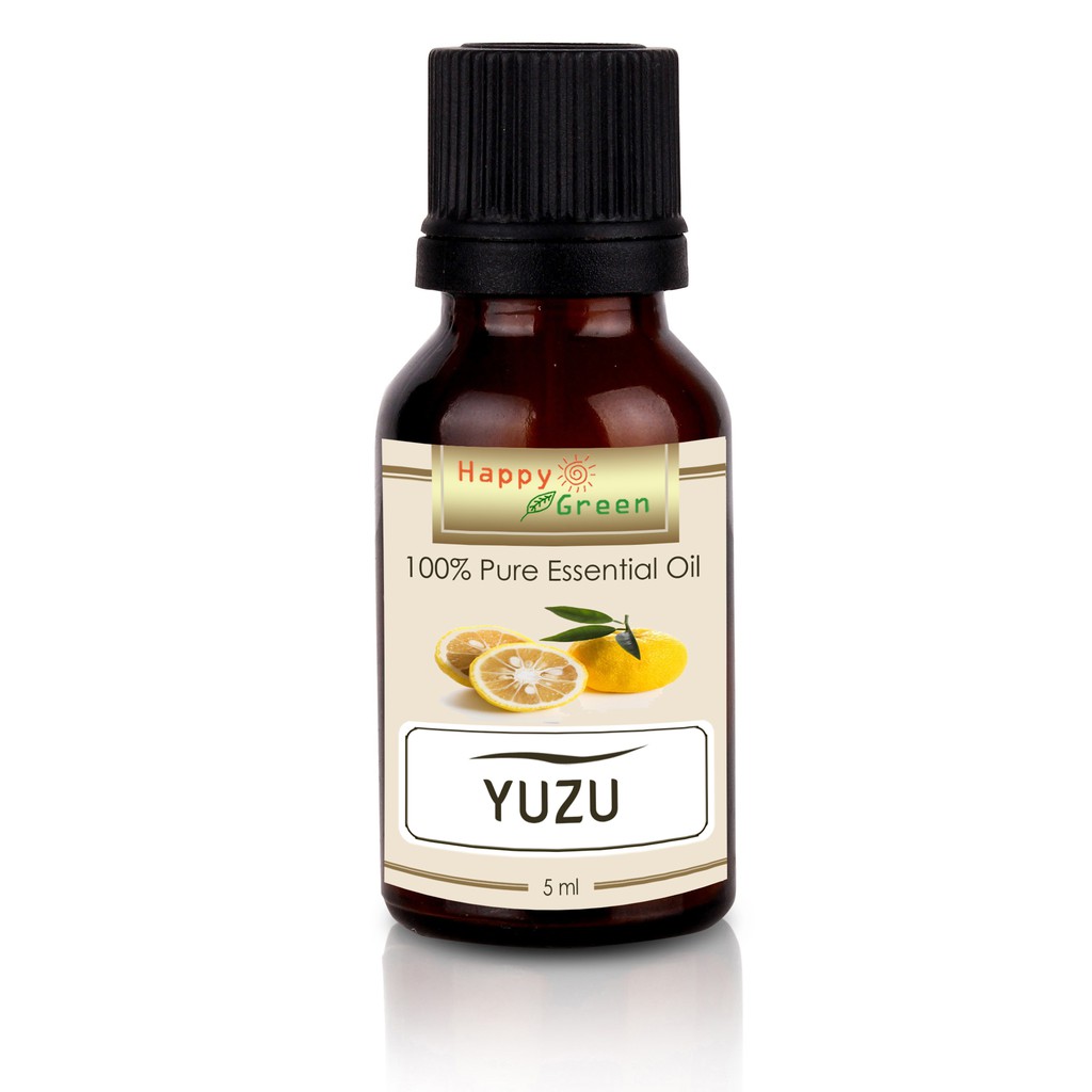 Happy Green Yuzu Essential Oil (5ml) - Jeruk Jepang Yuzu Murni Natural