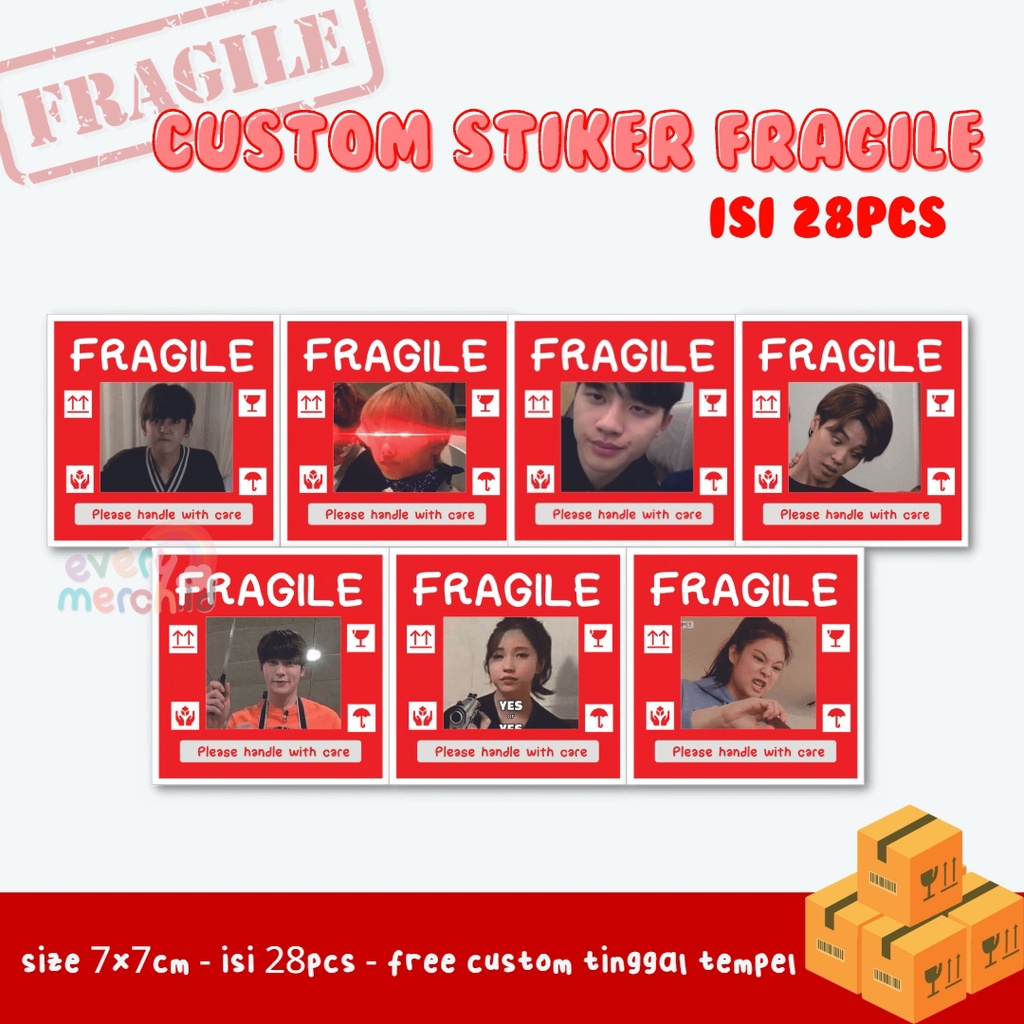 

CUSTOM STIKER CUTE FRAGILE [ISI 28PCS]