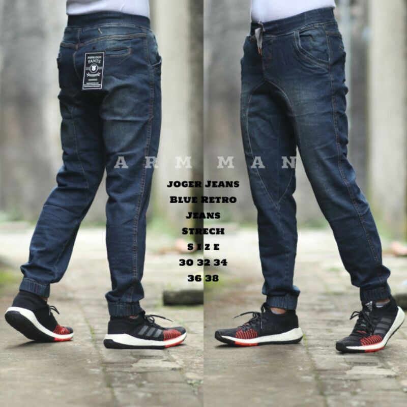 Celana Panjang Jeans Jogger Cakar Celana Pria