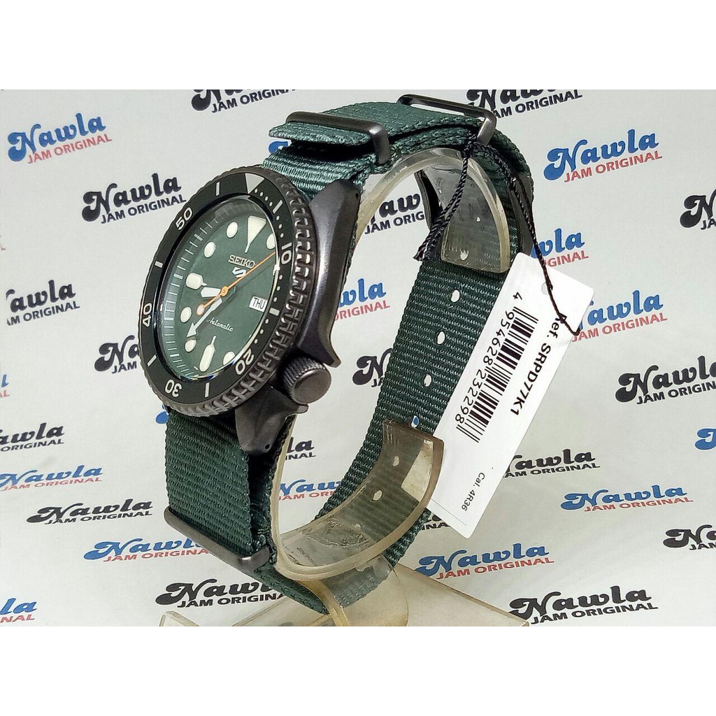 Seiko 5 Sports SRPD77K1 Automatic Full Green - Jam Tangan Pria SRPD77