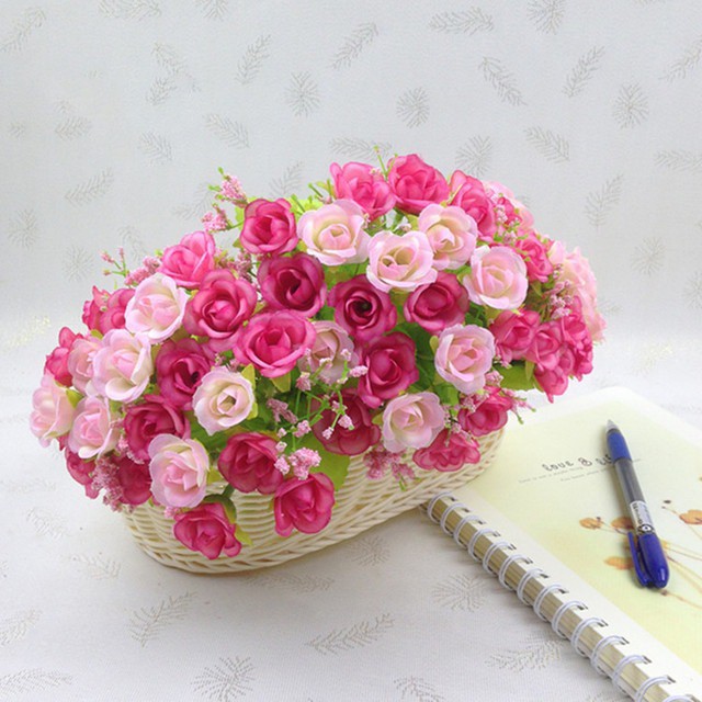 COD BUNGA ROSE  BUNGA TANGKAI PLASTIK BUNGA ARTIFISIAL BUNGA PAJANGAN IMITASI  BUNGA HIASAN BT9002-3