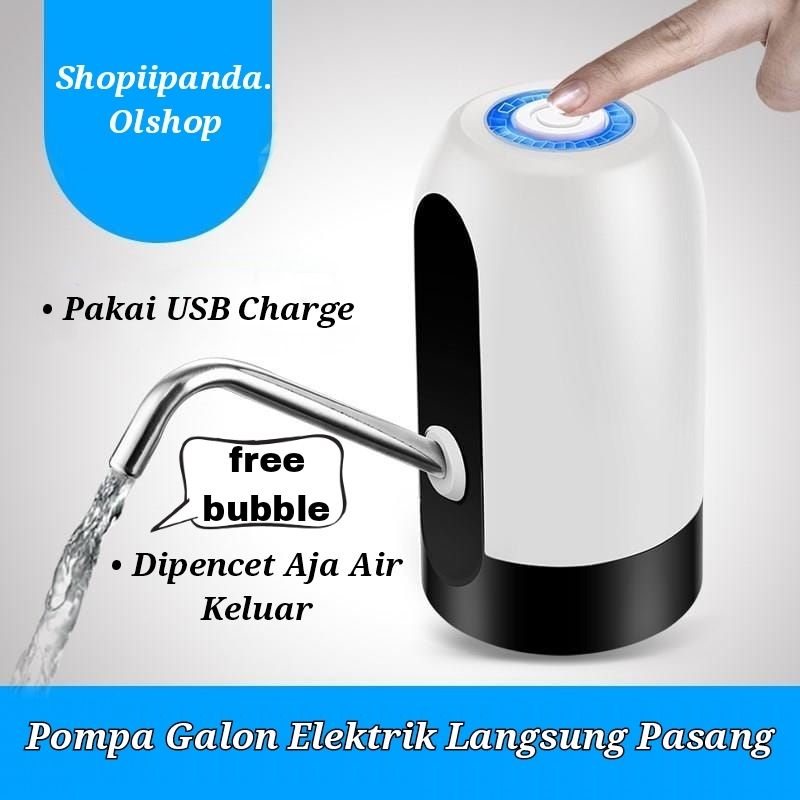 Pompa Galon/Pompa Galon USB Recharge/Pompa Aqua Galon Portable⭐shopiipanda⭐