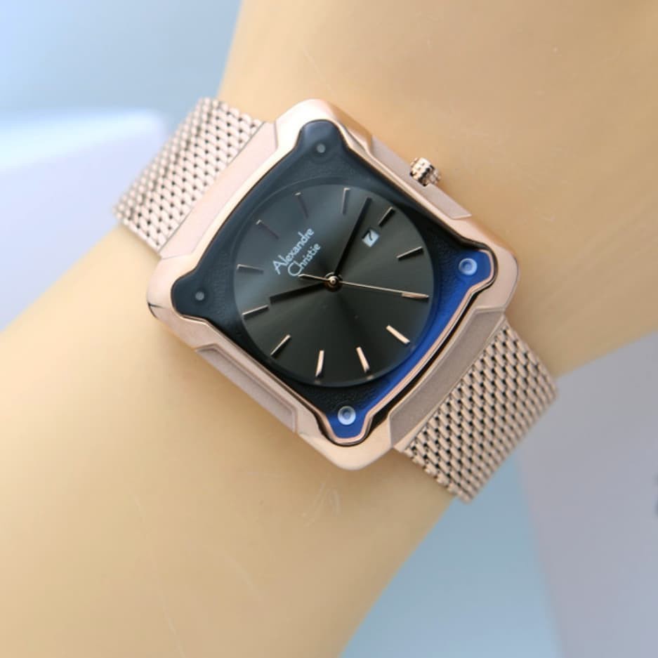 Alexandre Christie AC3030 Original Jam Tangan Wanita Rose Gold Black
