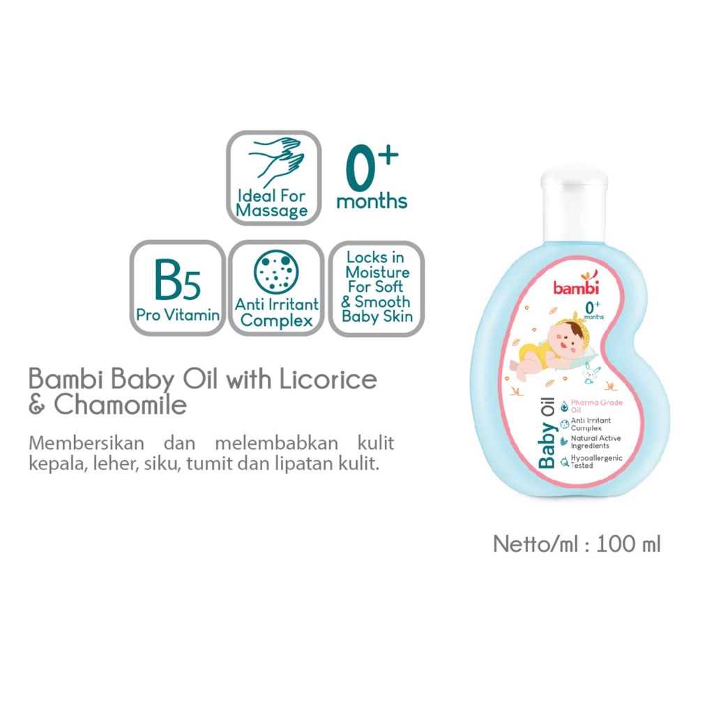 Bambi Baby Oil with Chamomile 100ml