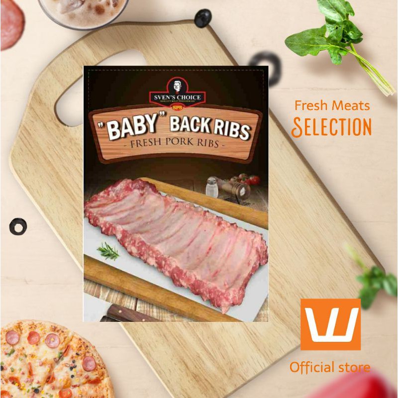 

DAGING BABI PREMIUM SVEN'S CHOICE BABY BACK RIBS SEGAR 500G