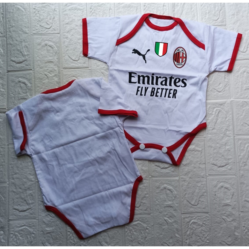 Baju Bola Bayi Jumper Jumpsuit Romper Ac Milan List Scudetto