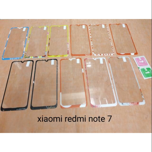 Tempered glass Xiaomi redmi note 7 . 7 pro motif gambar karakter anti gores kaca