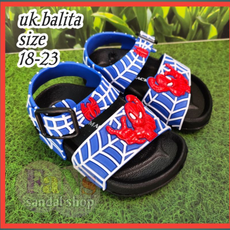 Sandal flip-flop karakter spyderman (macker's)