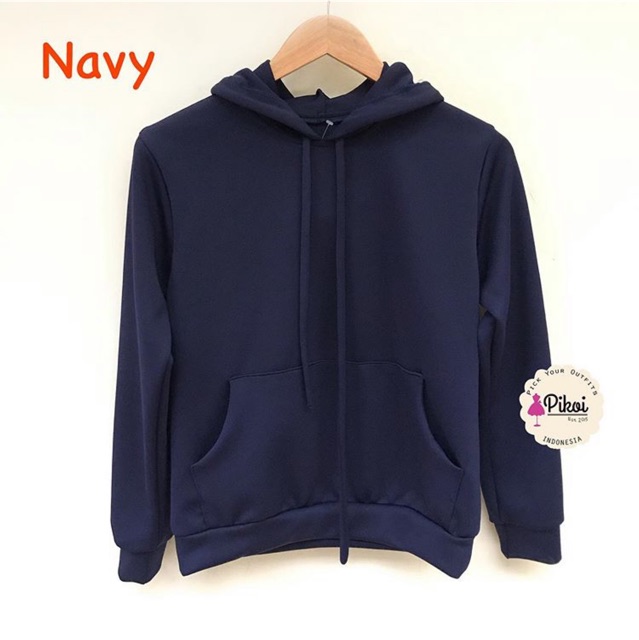 Blouse hoodie murah / hoodie cewek lucu / hoodie hitam murah / hoodie polos korean style cantik 1838