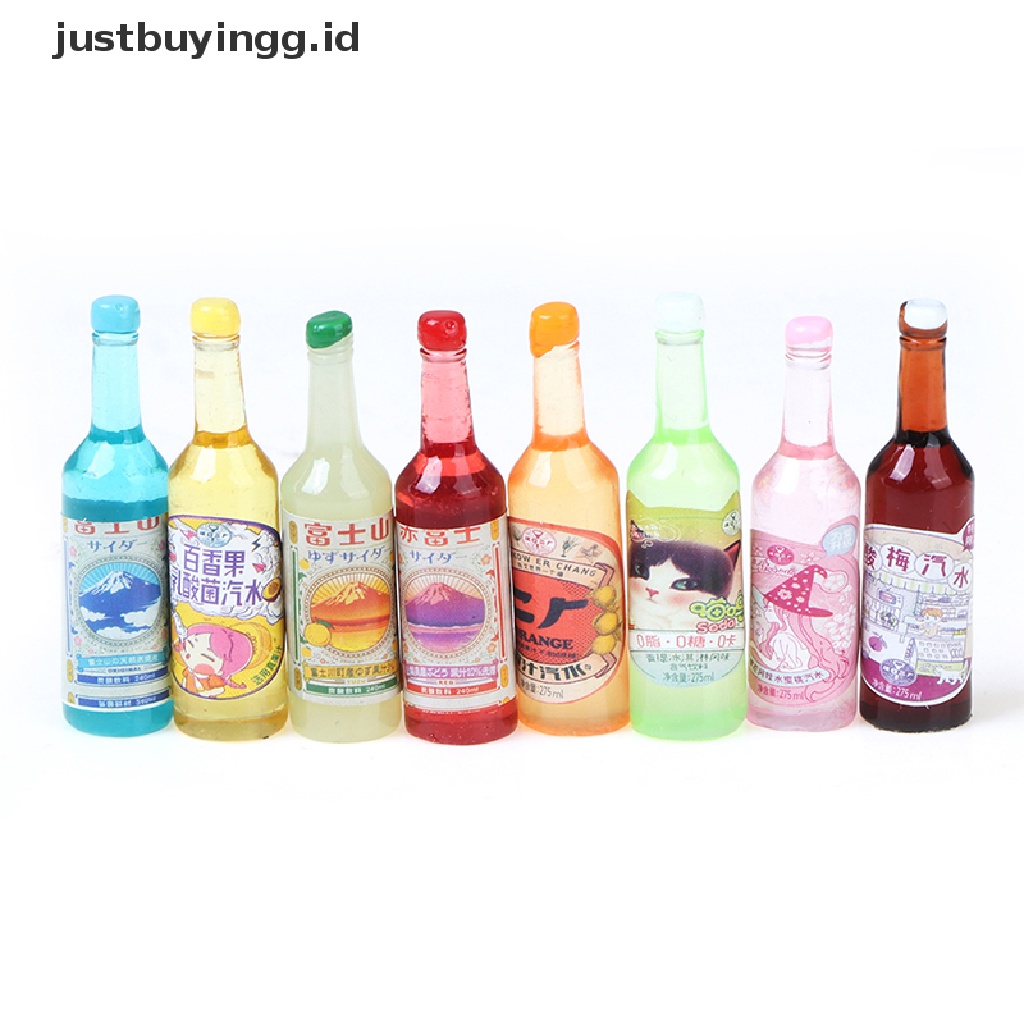 Justbuyingg.Id 5pcs / Set Mainan Miniatur Botol Minuman Soda Skala 1: 12 Untuk Aksesoris Rumah Boneka