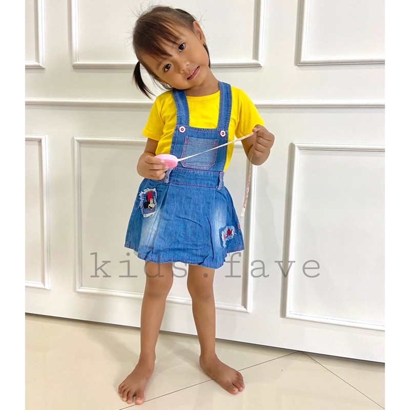 Setelan Baju Anak Perempuan 1-2 Tahun  / Rok Kodok Jeans Anak Perempuan / Baju Anak Perempuan / Set 