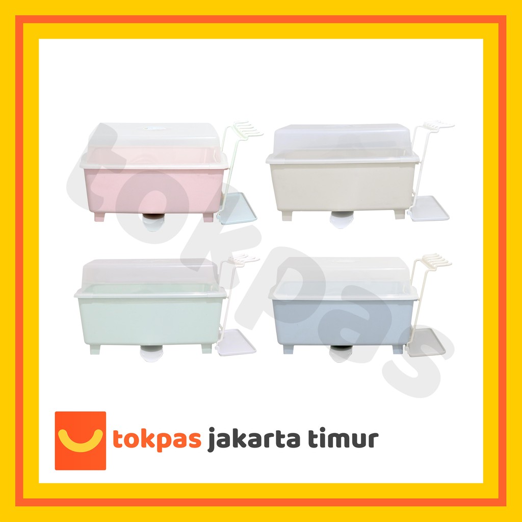 Rak Piring Plastik + Tutup ODD Dish Drainer Olymplast