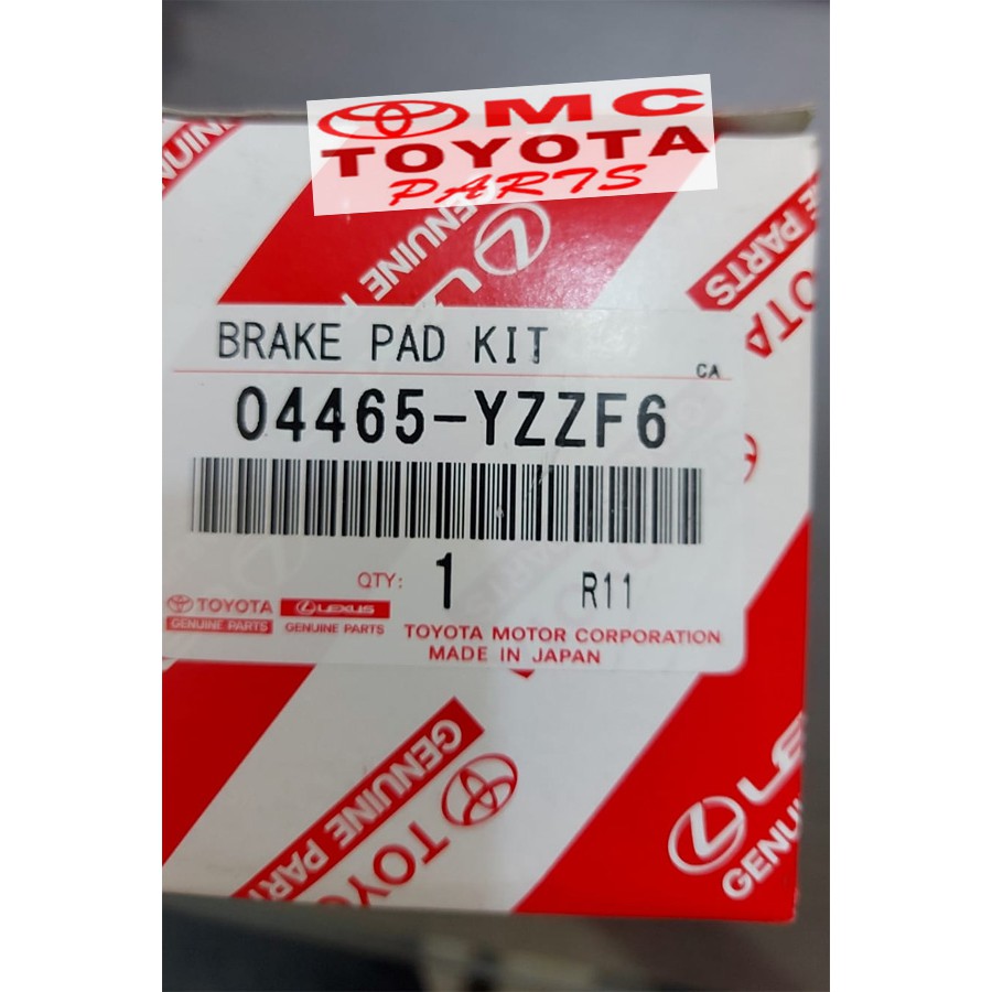 Brake Pad Kampas Rem Depan Land Cruiser 04465-YZZF6