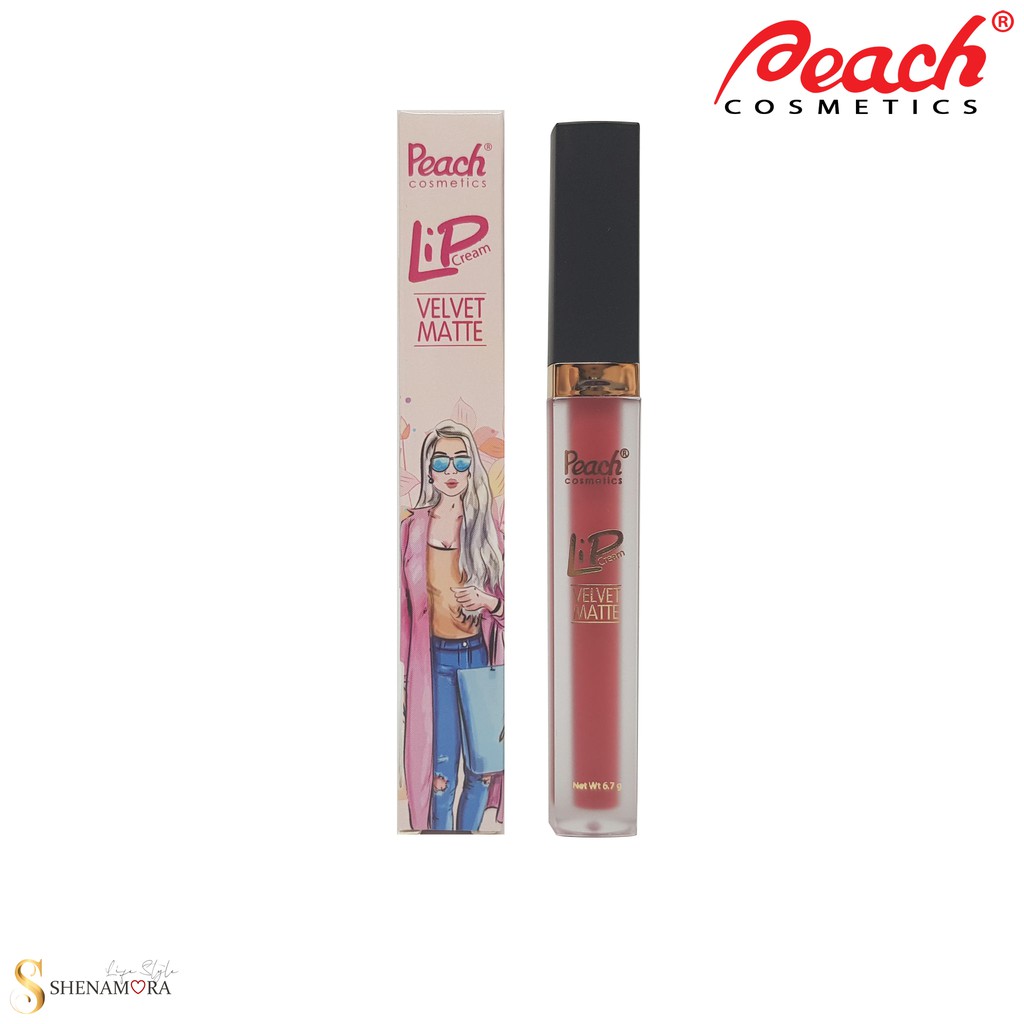 Peach Lip Cream Velvet Matte / Lip Cream Peach 6.7 Gram