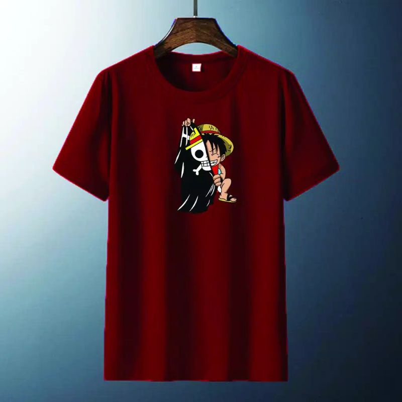 KOAS DISTRO SABLON DIGITAL LOGO LUFFY PIRATE COTTON TC 30S