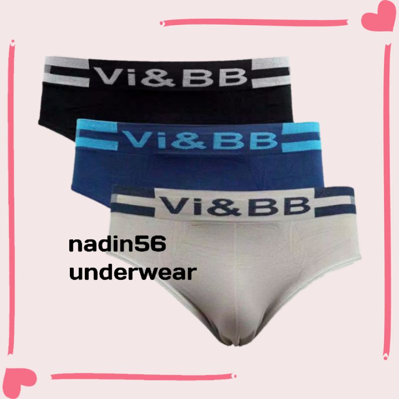 [3pcs] Celana Dalam VI&BB Segitiga Rajut | Celana Dalam Cowok | Sempak Laki-laki