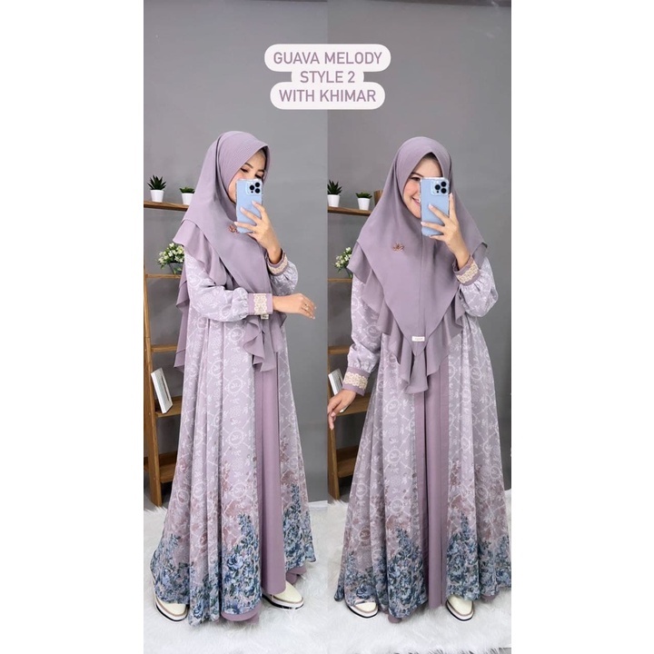 READY STOCK KATE MOM STYLE 2 SET KHIMAR (DRESS & KHIMAR) By.Aden