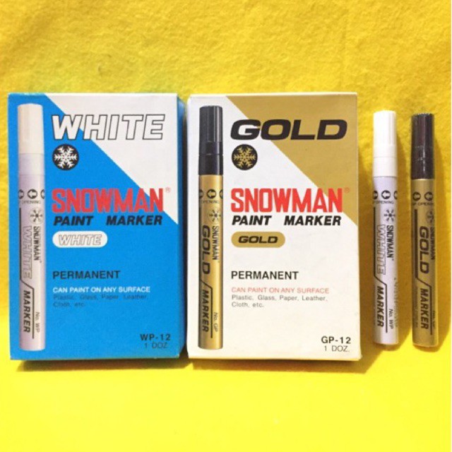 

Spidol permanent SNOWMAN putih / emas (1 pcs)