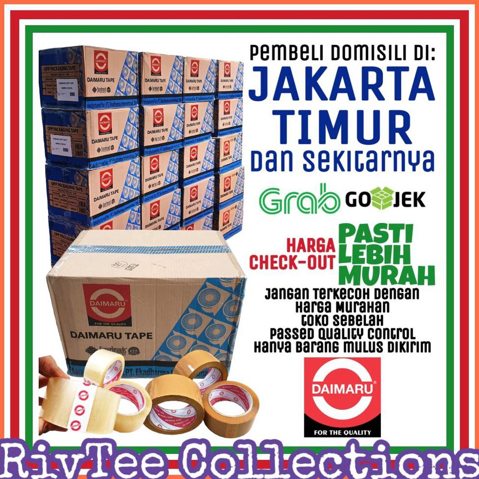 

LAKBAN DAIMARU BARU 2 INCH 90 YARD 48 MM DUS ISI 72 ROLL KHUSUS GOSEND