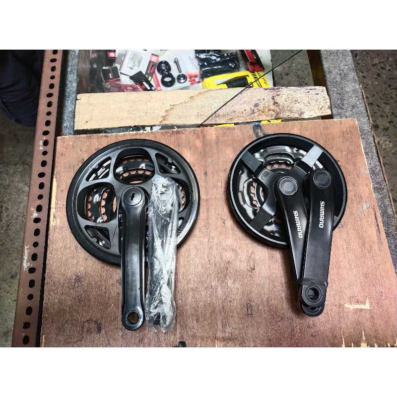 CRANK SET GIR SEPEDA DEPAN SHIMANO TOURNEY 42T Crank 3 Speed 3 x 6-9 Speed