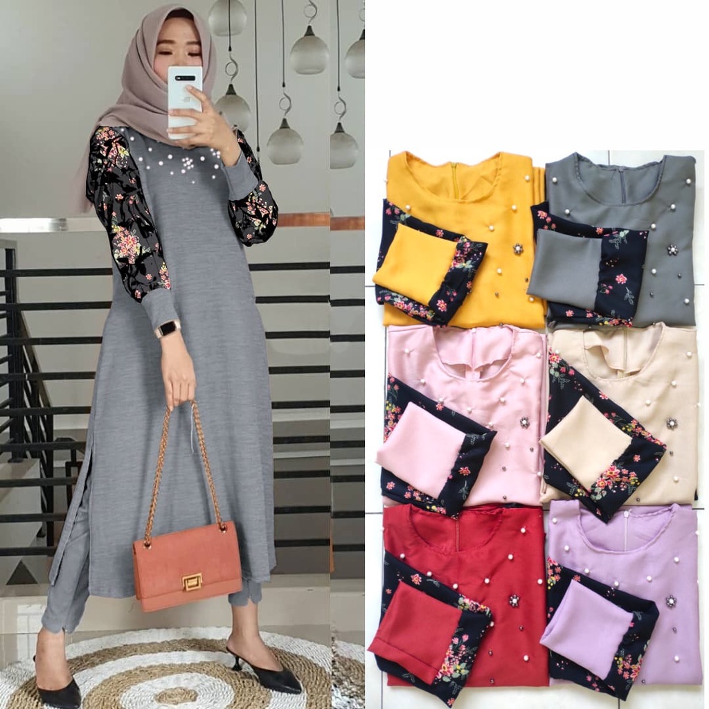 FASHION MUSLIM SET PAKAIAN WANITA SETELAN CELANA ZAILA DMR