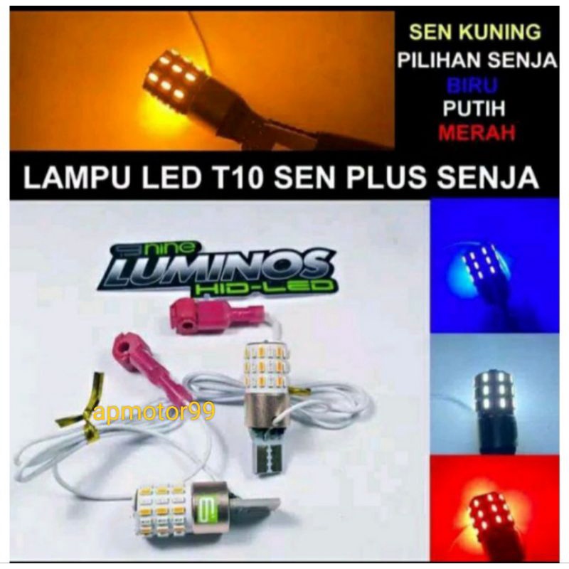 Lampu bohlam sen plus senja luminos LED warna biru ice blue putih universal Mio beat vario nmax aero