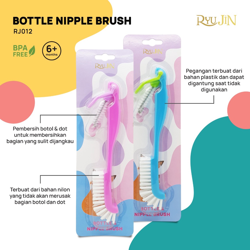 Ryujin Bottle Nipple Brush RJ-012 Sikat Botol Bayi