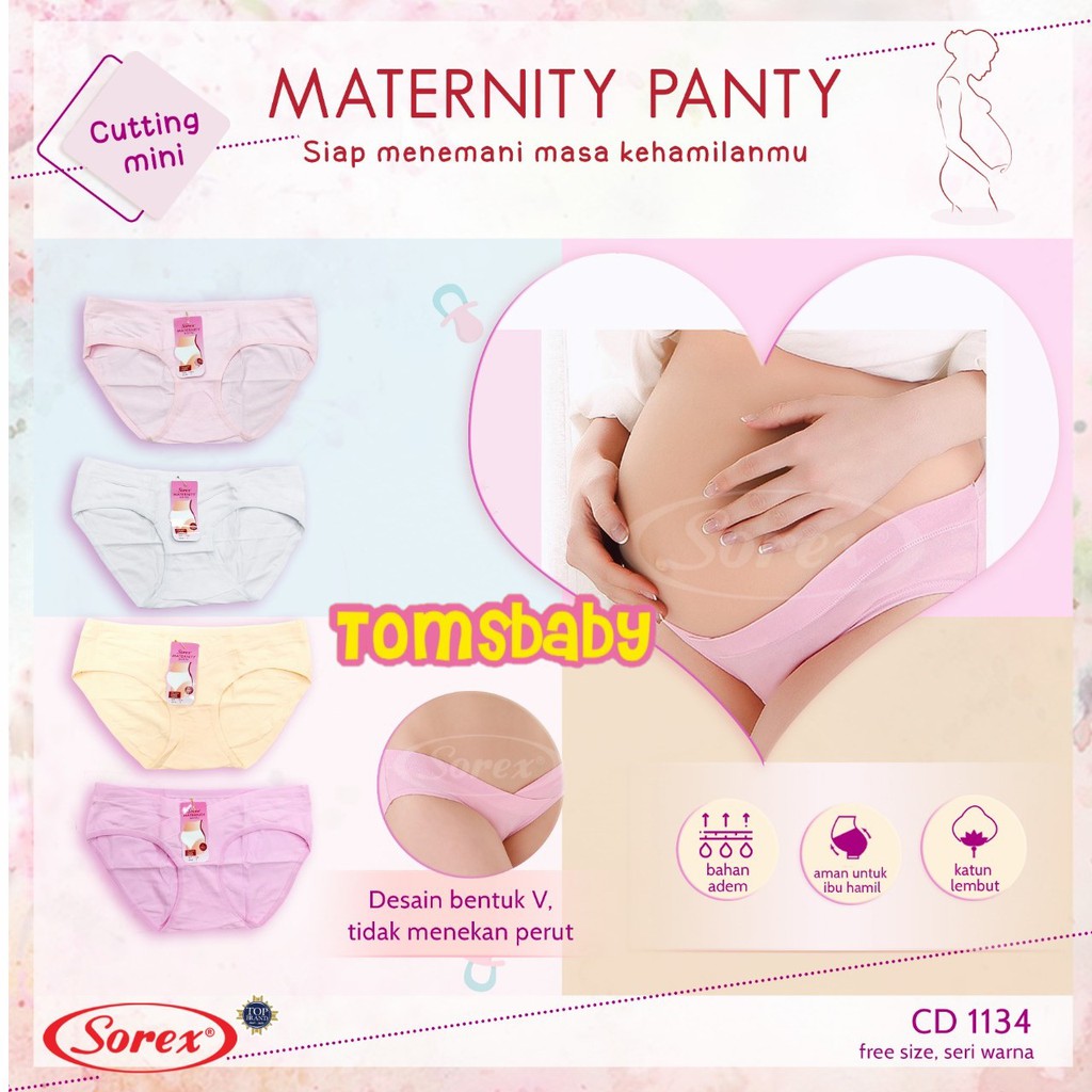 SOREX 1pcs Celana Dalam Hamil 1134 1140 11415Mini (di bawah pusar)