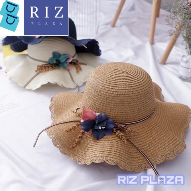 Topi Pantai Gelombang Import Topi Bunga Lily Topi Wanita