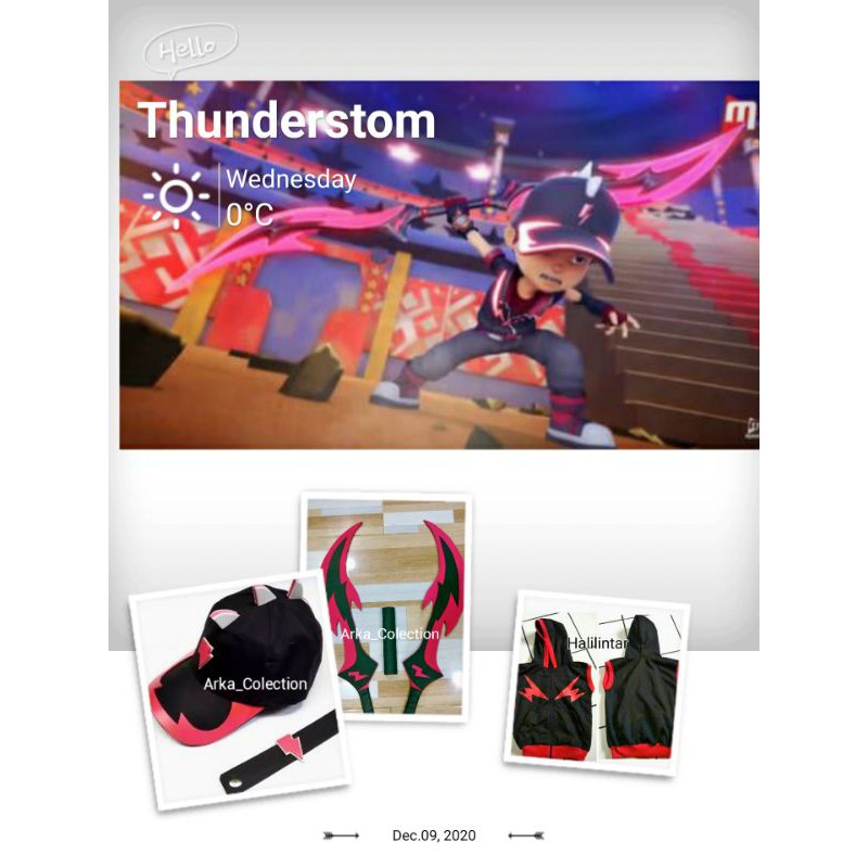 Baju New Boboiboy Halilintar Boboiboy Thunderstrom