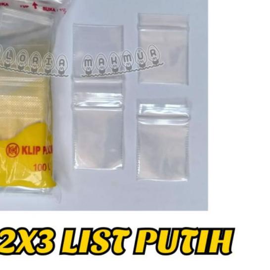 [BISA ] PLASTIK KLIP 2X3 LIST PUTIH isi 1,000 Lembar / PLASTIK KLIP KECIL / ZIPPER ZIPLOCK