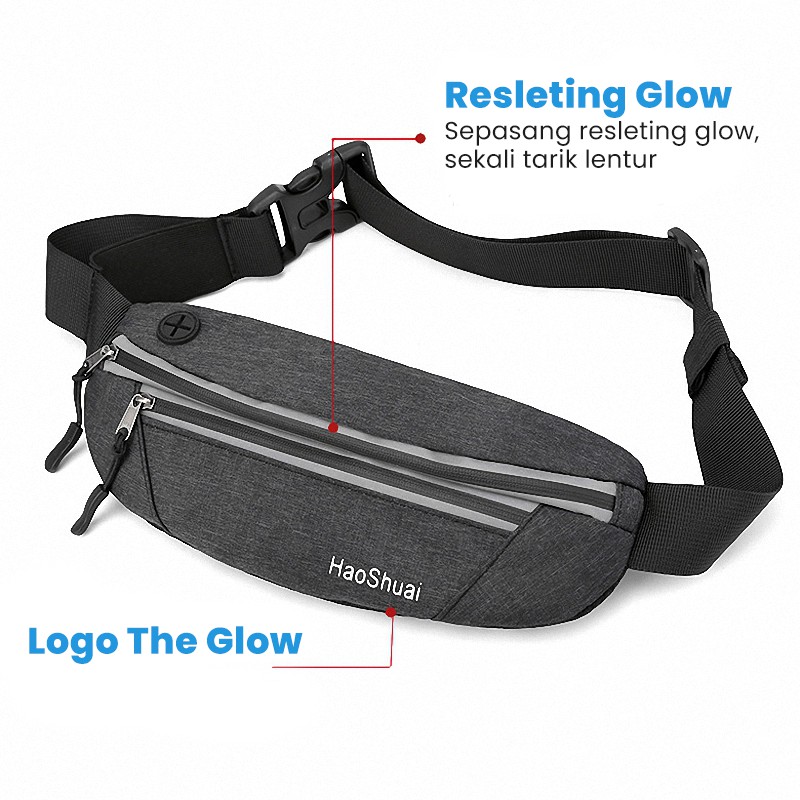 Highland Tas Selempang Olahraga Unisex Tas Pinggang Lari Jogging Waistbag Sepeda TS217