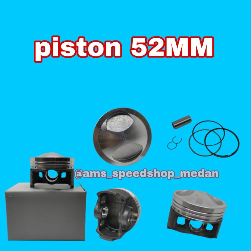 Piston Seher Jenong Racing Komplit 51,25 52 53,4 55,25 mm Pen 13 ring pen n klip-52