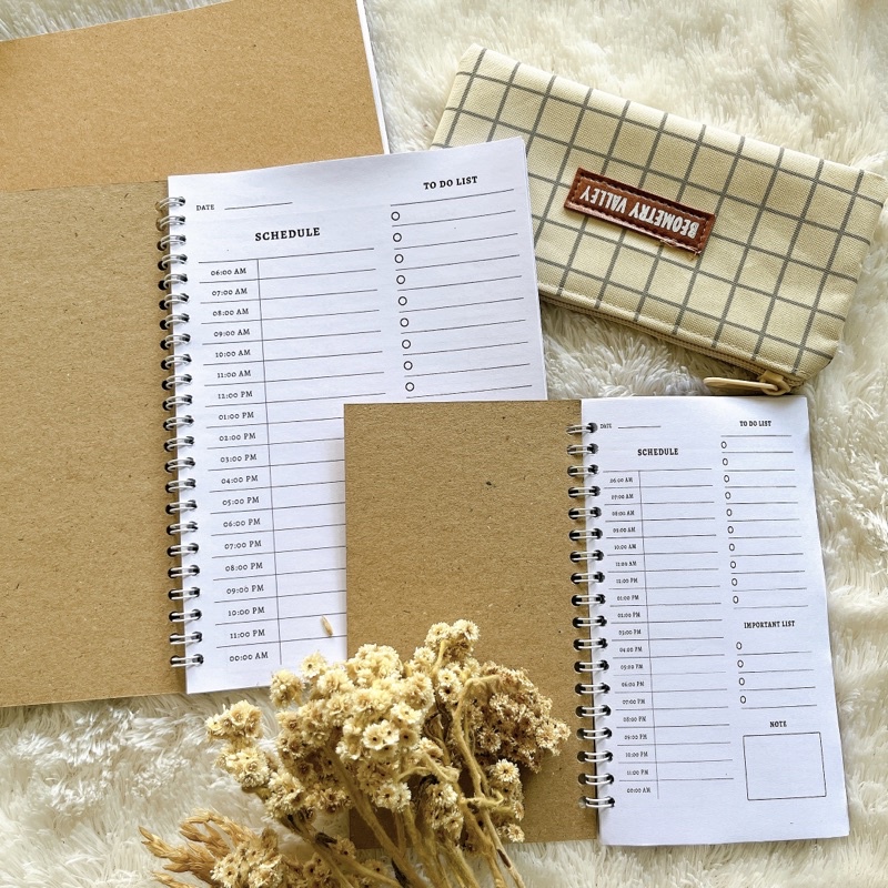 

Kraft Cover Spiral Daily Planner 50 Lembar Buku Tulis Catatan Kertas 70gsm 85gsm .
