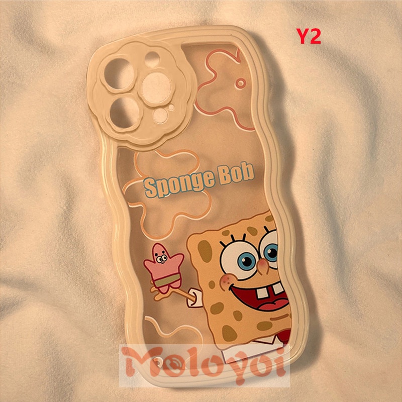 Soft Case TPU Motif Kartun SpongeBob Untuk IPhone 13 11 12 Pro MAX XR 7 8 Plus XS MAX X 6 6s Plus SE 2020