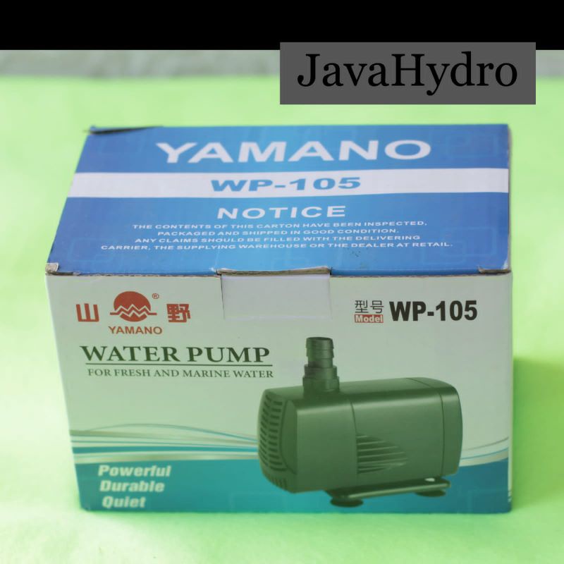 pompa air hidroponik yamano wp 105 ouyput 3000L/jam hmax 3meter