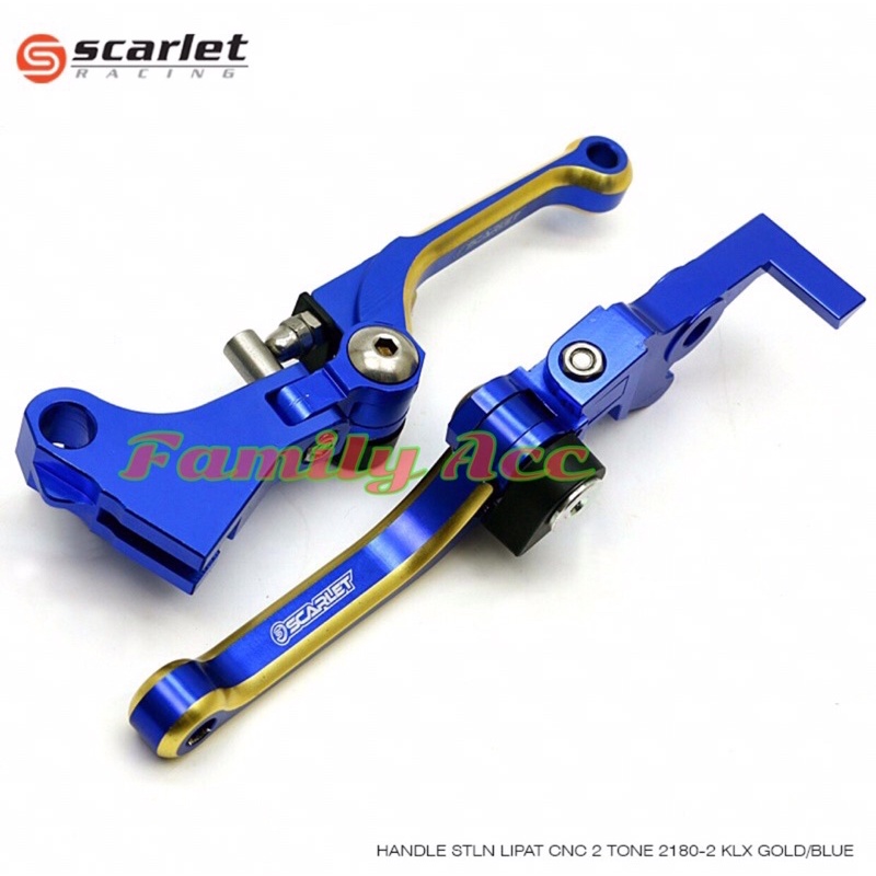 Handel Lipat CNC Scarlet 2 Tone - Handle Rem Kopling Scarlet Motor Klx 150 / Ninja 250 / Dtracker / CRF 150 / WR 155 Scarlet 2180-2