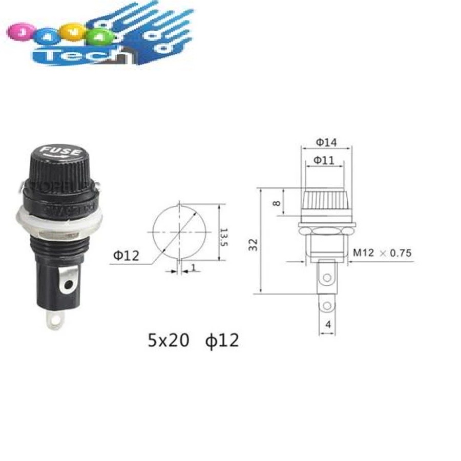 Fuse Holder Dudukan Sekering Kecil 5x20 Besar 6x30