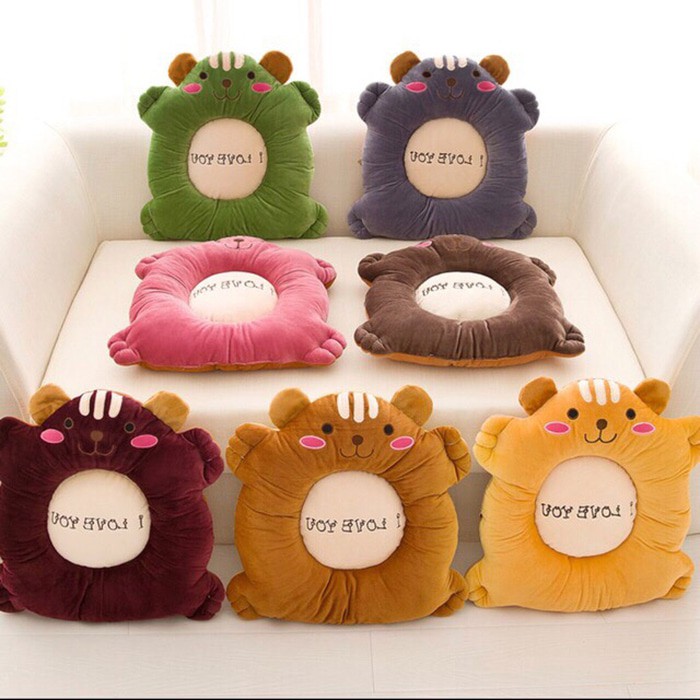 Alas Bantal Duduk Kursi- Bantal Sandaran- Bantal Sofa- Bantal Beruang - PT1720