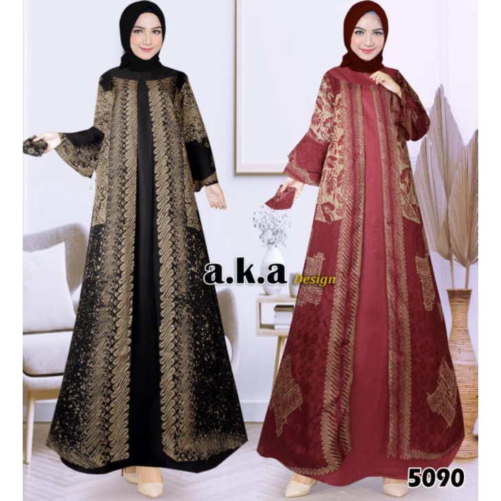 Gamis syar'i wanita batik / Gamis wanita cantik / gamis batik wanita / Gamis viscose premium/ semi s