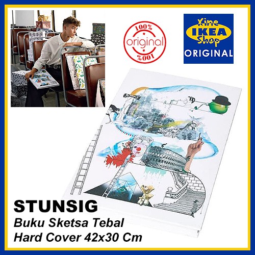 

STUNSIG Buku Sketsa Ladder Cover 42x30 cm HARD COVER Buku Polos Besar Jumbo